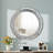 Rillamas 31.5" Crushed Diamond Decorative Round Wall Mirror
