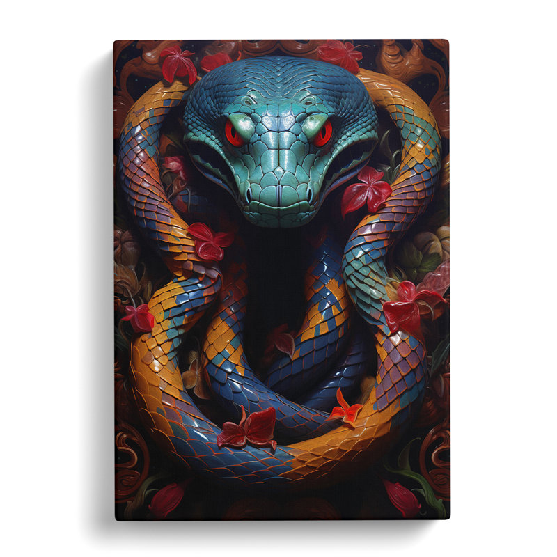 Snake Informel - Wrapped Canvas, 50cm H x 35cm W x 3cm D