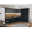 Cuisine complète moderne en panneau de fibres à densité moyenne en panneau de fibres à densité moyenne 144 po x l 102 po x H 96 po WALLKITCHENS 