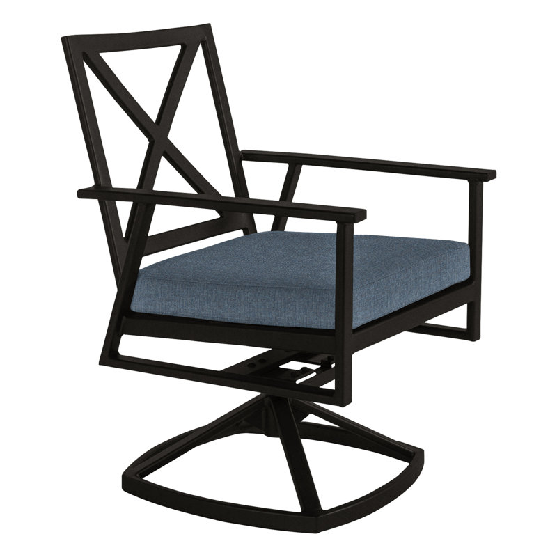 Marin Outdoor Rocker Chair, Carbon Black, Sahara Cafe
