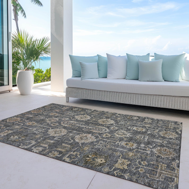 Bungalow Rose Myda Machine Woven Indoor/Outdoor Rug & Reviews | Wayfair