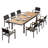 Heck Rectangular 8 - Person Outdoor Dining Set with Extension Teak Tabletop-88365843