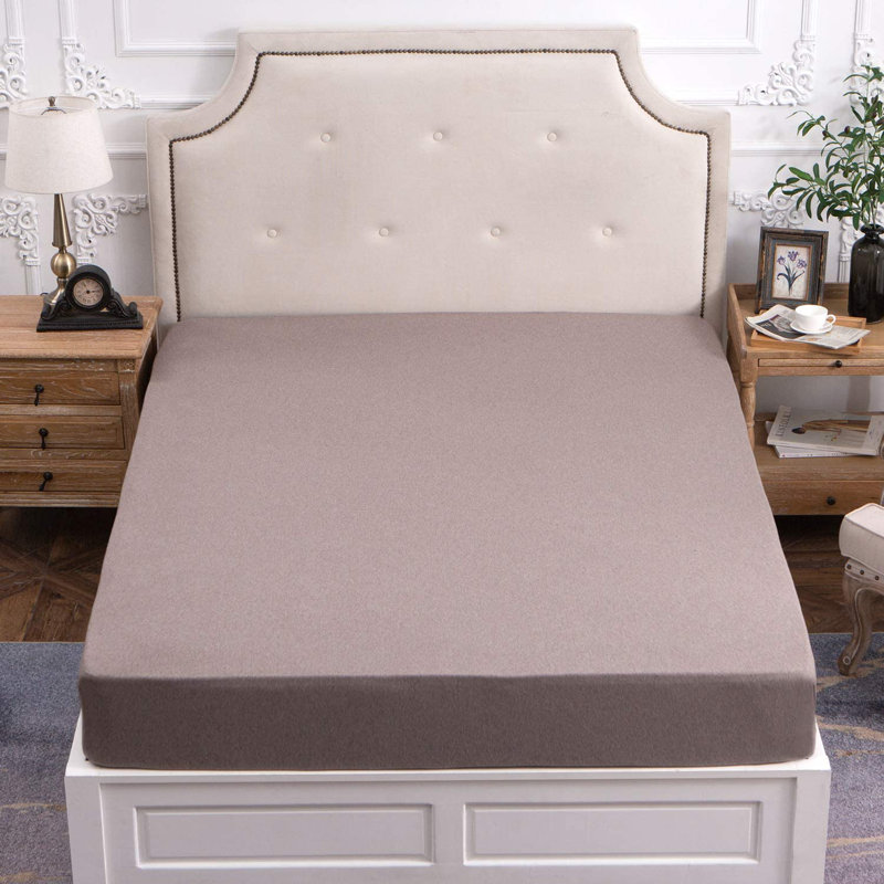 Drap-housse 100% coton, Drap-housse grand, Marron