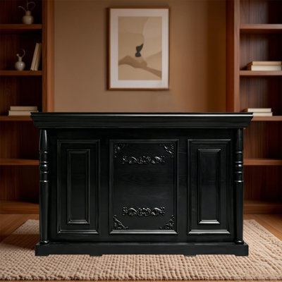 Vintage-Style Reception Desk – Commercial Welcome Counter for Retail Store, Lobby, and Business Spaces