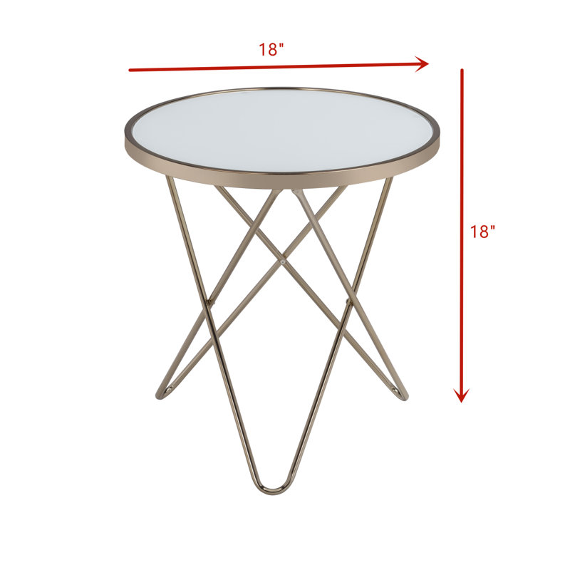 Table de bout avec plateau en verre