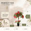 Artificial Bougainvillea Tree in Pot, Faux Flowering Plant Indoor Outdoor-1293101080