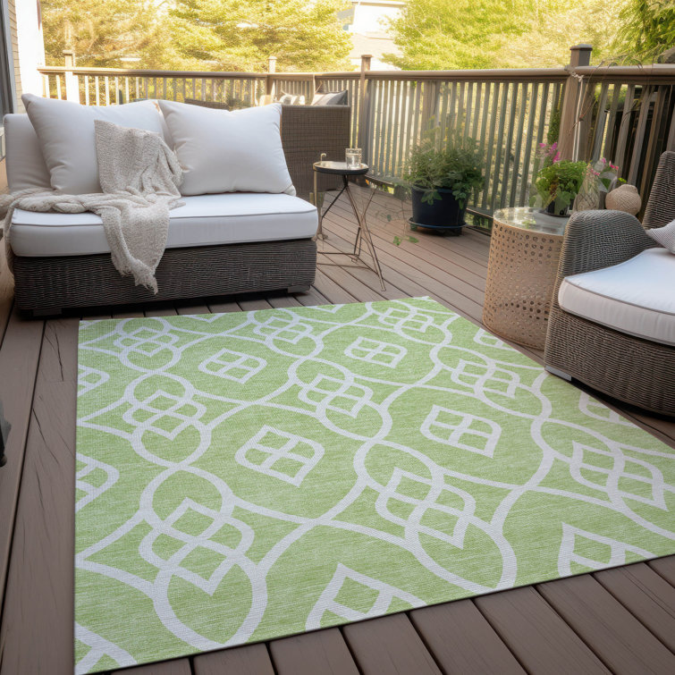 Malek Indoor/Outdoor Area Rug with Non-Slip Backing