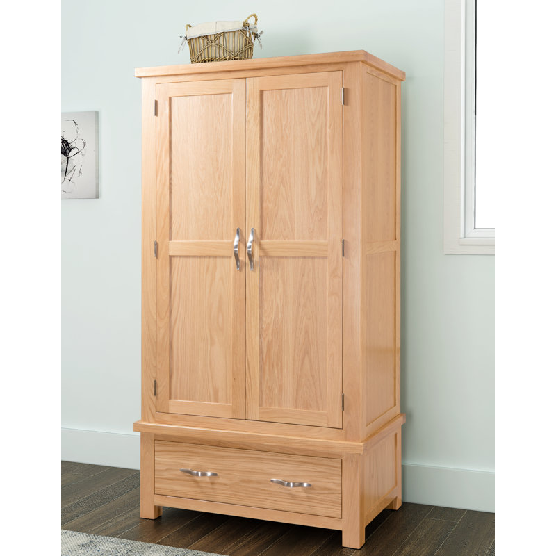 Aponte 2 Door Solid Wood Wardrobe