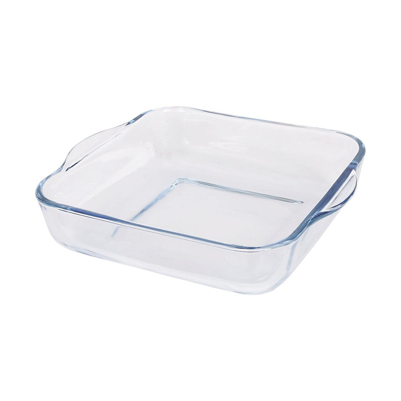 Argon Tableware Square Glass Baker Bakeware, 21cm x 24cm