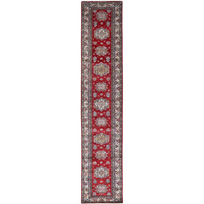 Tryon One-of-a-Kind 2'7" X 13'2" New Age Runner Wool Area Rug Red