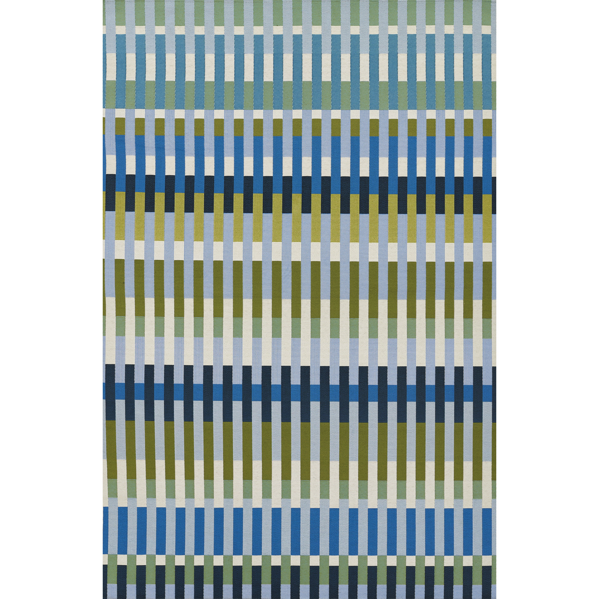 Icon Striped Indoor Outdoor Blue Rug, Rectangle 2' x 3'