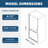 1 3/8" Adjustment,Universal Pivot Shower Door, Open Outside, With 1/4" Tempered Glass And Matted Black Finish-123810694