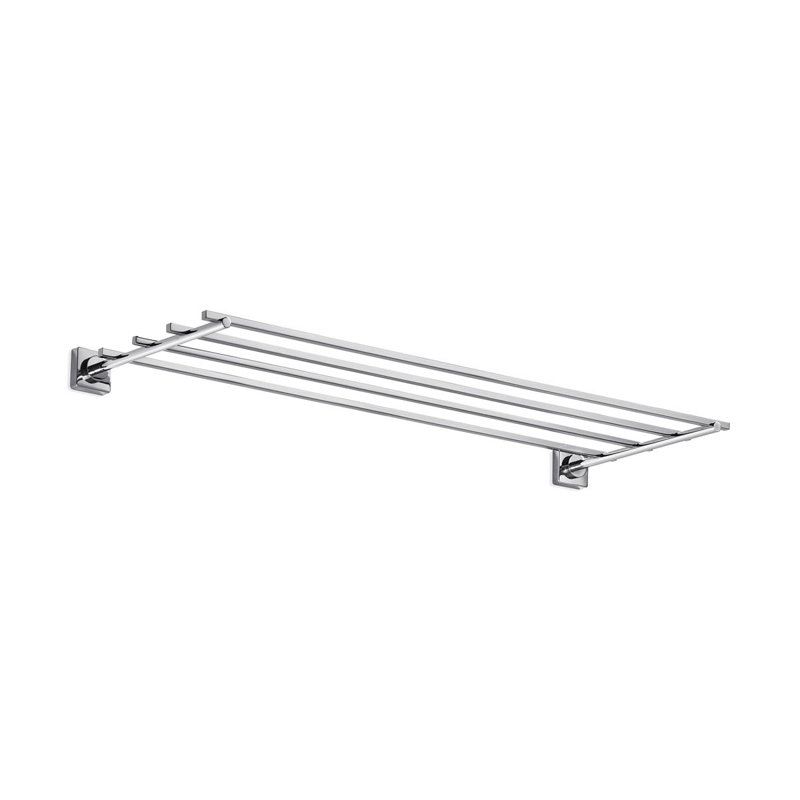 Quadro Metal Floating Shelf with Towel Bar