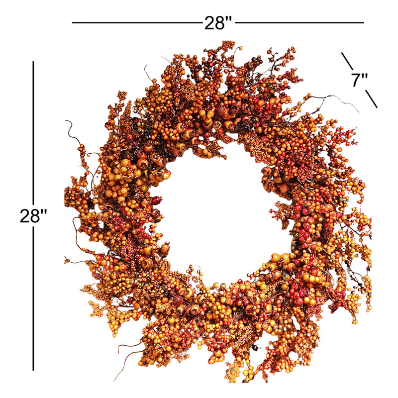 Couronne en mousse 28 po Harvest, Orange
