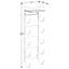 Porte-serviettes mural à 5 niveaux en métal avec tablette en bois