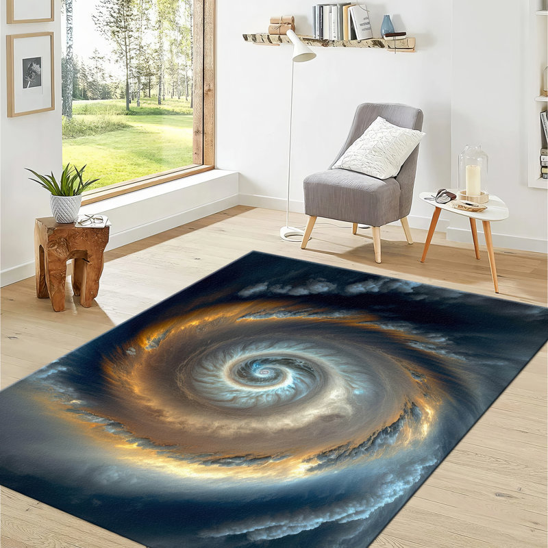 Non-Woven Soft Type Printed Rug with Ornate Floral and Geometric Patterns in Earth Tones for a Rich and Cozy Touch in Your Living Room or Bedroom