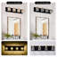 Luminaire de salle de bain moderne 4 lumières en cristal noir