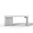 Height Adjustable Craft Table With Storage Cabinet,White