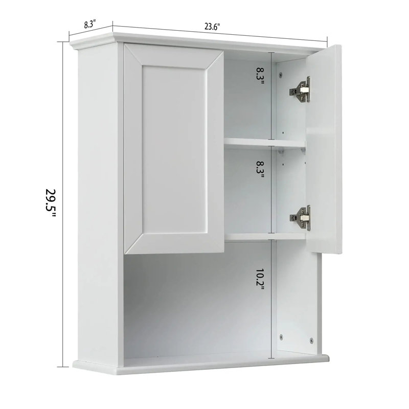 Fumio 8.3"D x 23.62"W x 29.53"H Wall Mounted Bathroom Cabinet