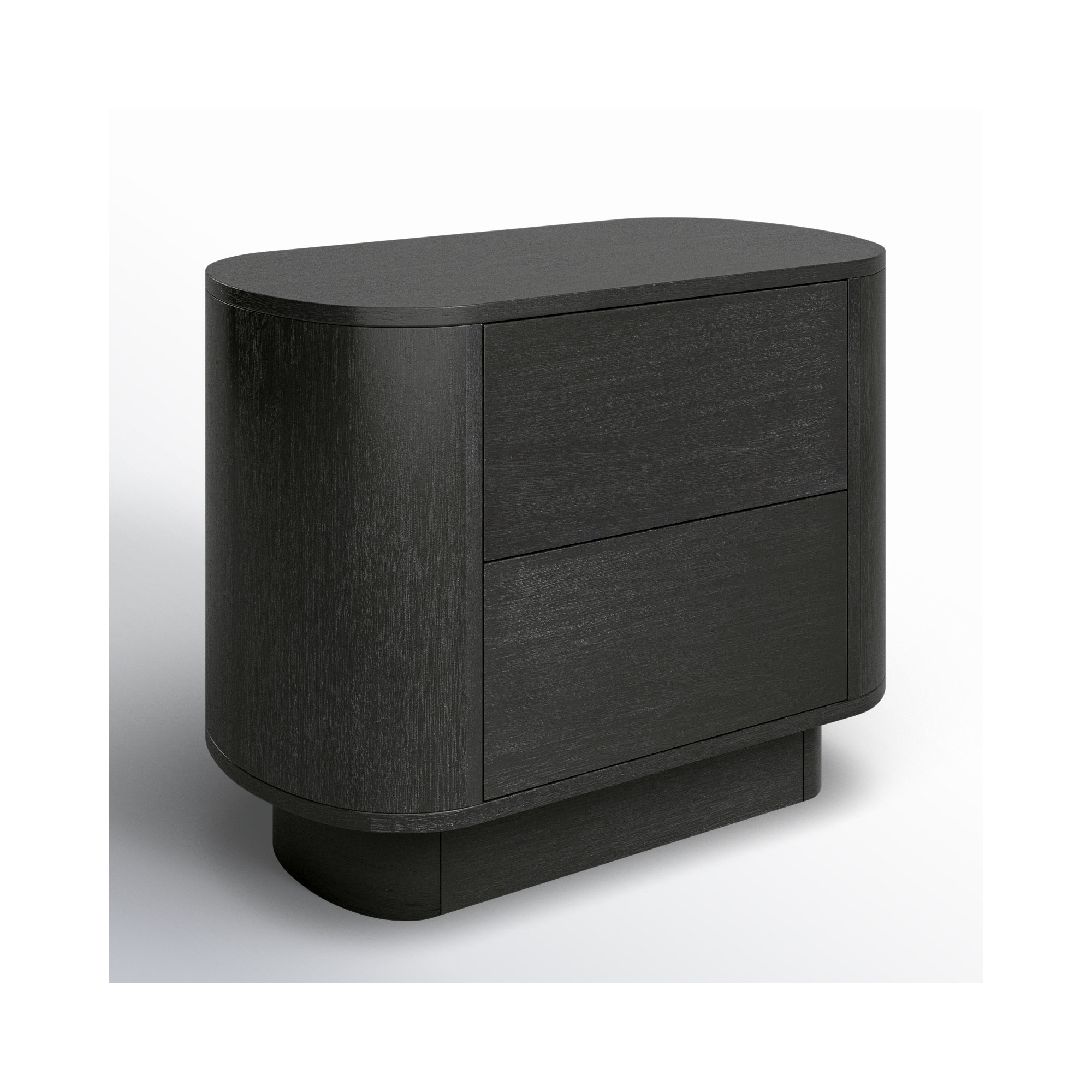 Haiden 2 - Drawer 32" Nightstand, Aged Black Acacia