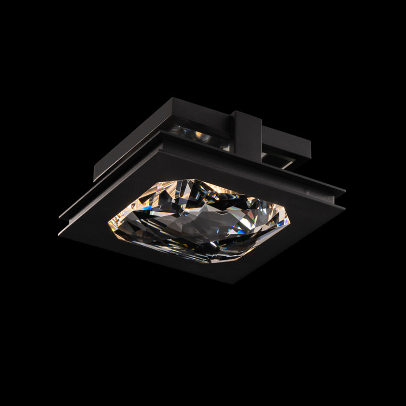 Enchante 1 - Light LED Semi Flush Mount, Black