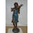 Eutropios Lady holding a tray bronze statue fountain - Size: 17"L x 23"W x 62"H.