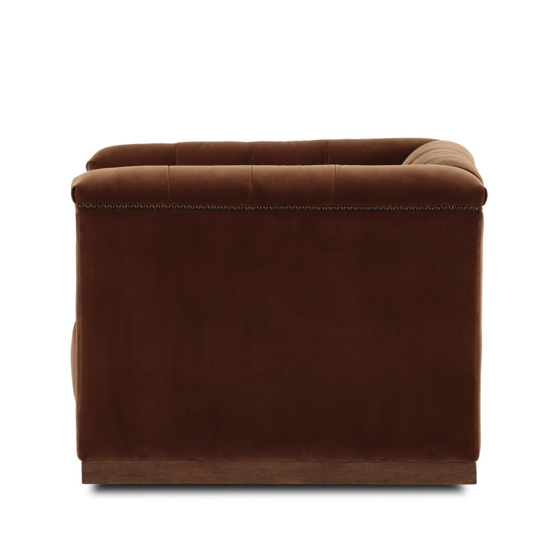 Maxx Upholstered Swivel Tufted Chair