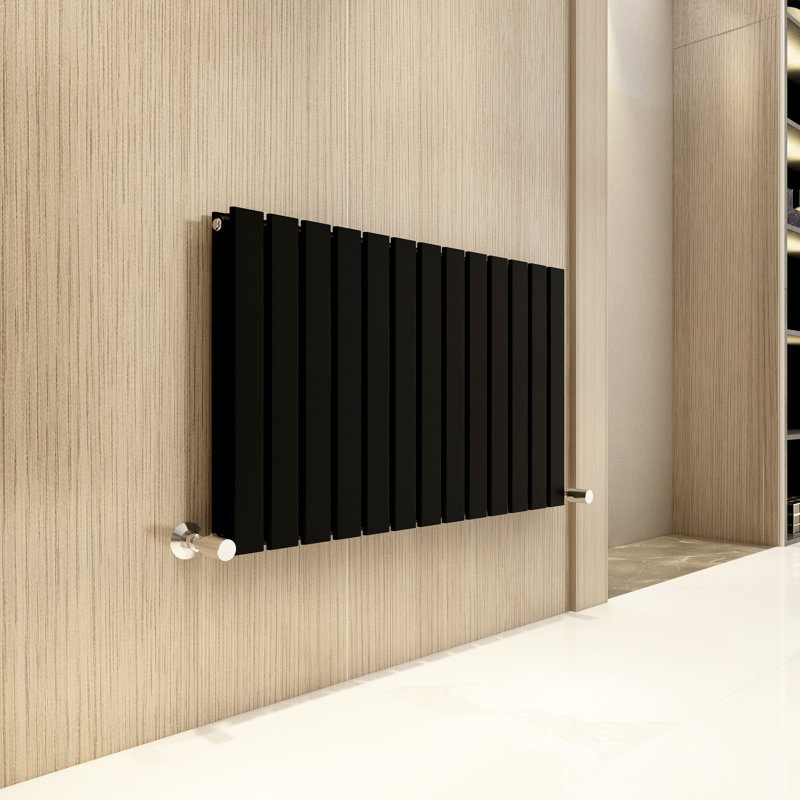 Horizontal Flat Panel Radiators, Black, 60cm H x 88.4cm W x 5.8cm D