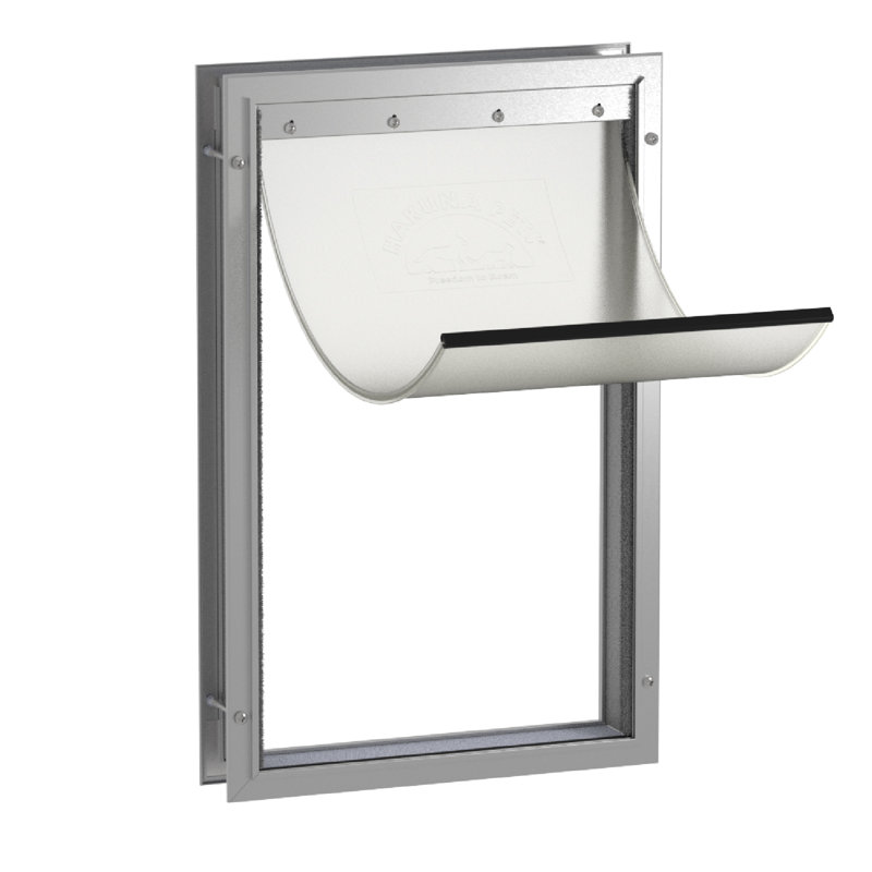 Porte pour chien et chat de luxe en aluminium avec panneau verrouillable Hakuna, H 26,77 po x l 16,93 po x P 2,76 po