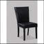 Chaise d'appoint 2 pièces rembourrée avec garniture cloutée et similicuir noir