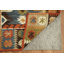 Tapis 100% laine tissé à la main à motif oriental tribal multicolore Southwestern