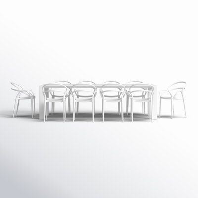 Comet 10 - Person Patio Dining Set with Extendable Rectangular Table