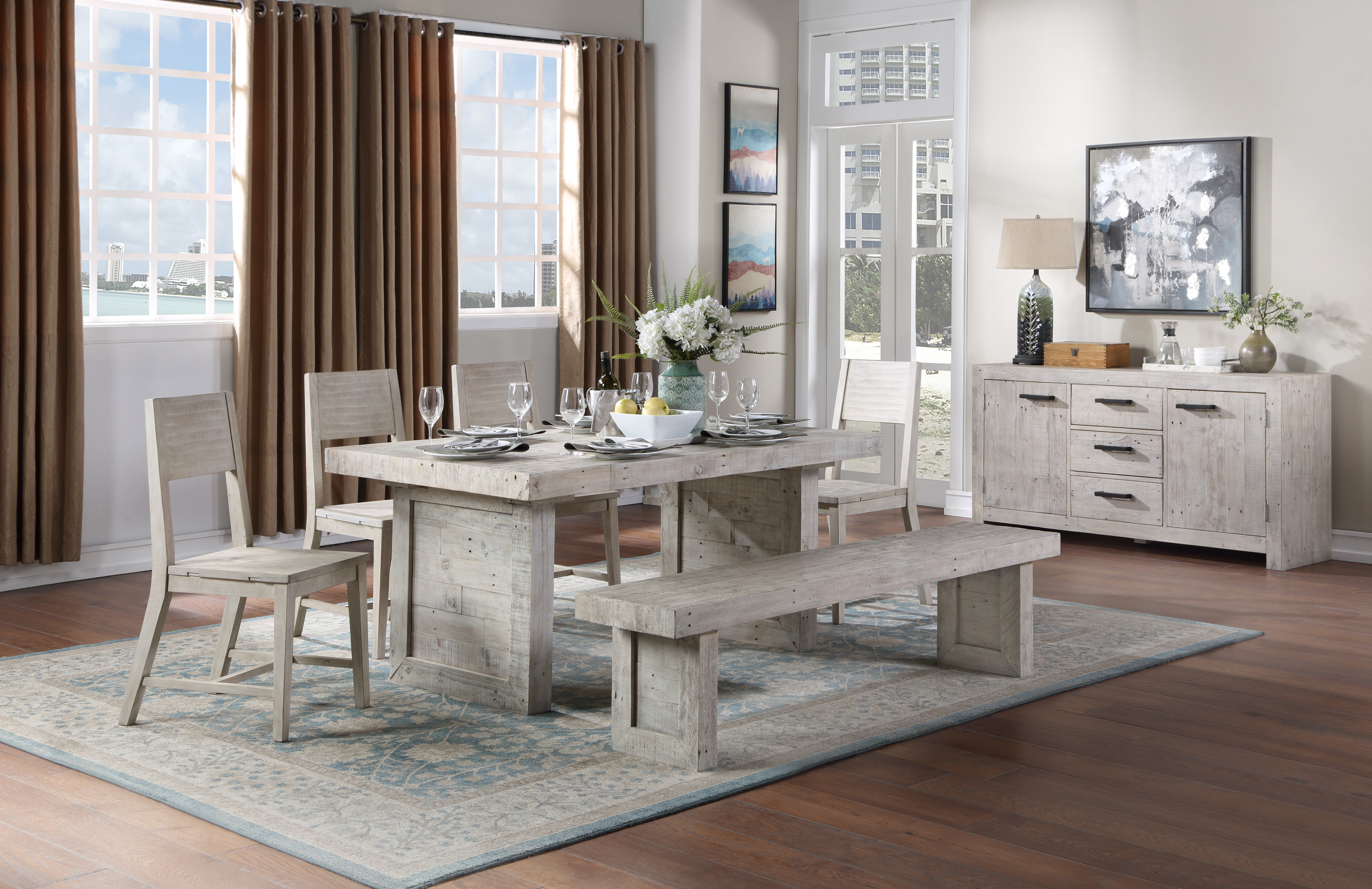 Abbey extendable dining table discount