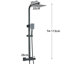 Thermostatic Exposed Bathroom Shower Mixer Twin Head Large Bar Set Square Valve