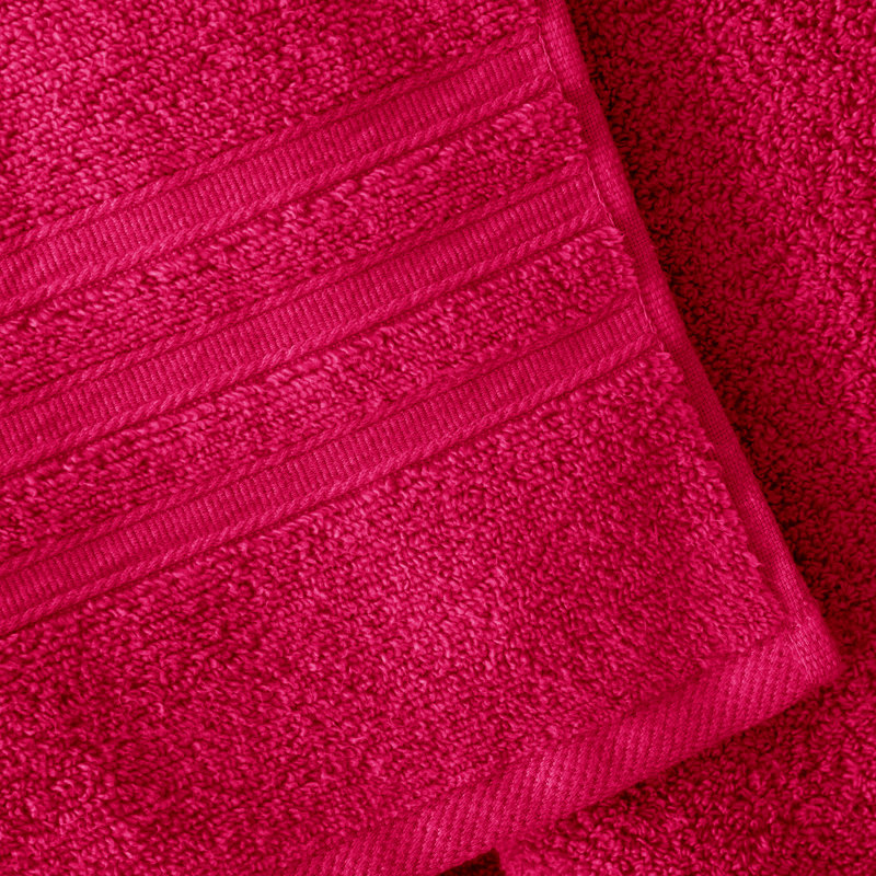 Zero Twist Cotton Hand Towel, Hot Pink