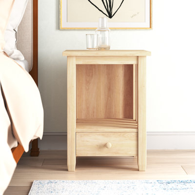 Manatuto Solid Wood End Table with Storage