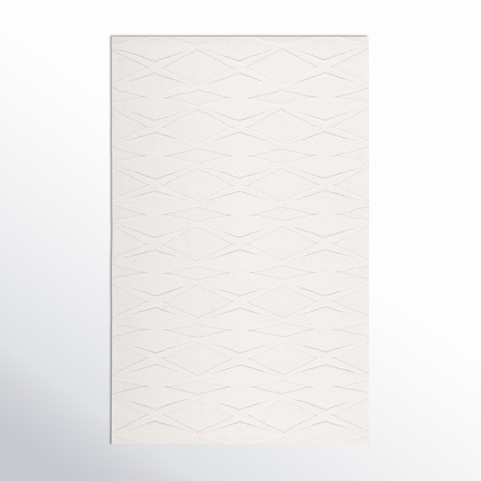 Elphia Ivory Hand-Tufted Wool Rug, Rectangle 3' x 5'