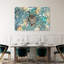 Stylish Leopard Jungle Abstract Palm Animal Forest Wall Art Print 1 Piece Wrapped Canvas Wall Art-338708991