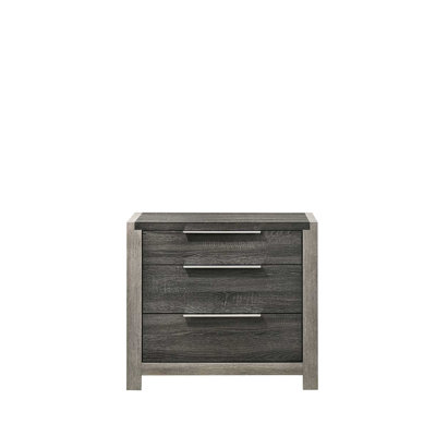 Table de chevet élégante en gris - Tiroirs spacieux pour une chambre de rangement organisée pour transformer le décor
