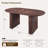63" Fluted Oval Dining Table Double Pedestal Kitchen Table For 4-6 -1807461440