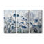 Indigo Inky - peinture sur toile tendue 3 pièces-2101214882