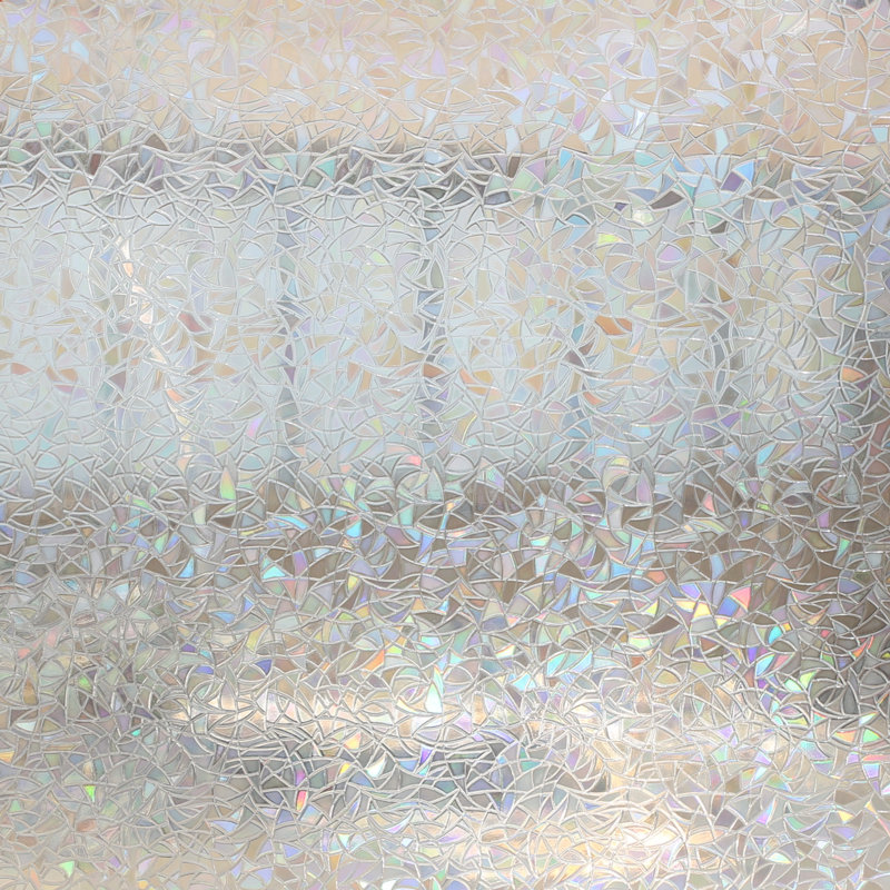  3D Rainbow Static Cling Privacy Window Film, UV & Heat Blocking for Home & Office, 78.7" H x 35.4" W