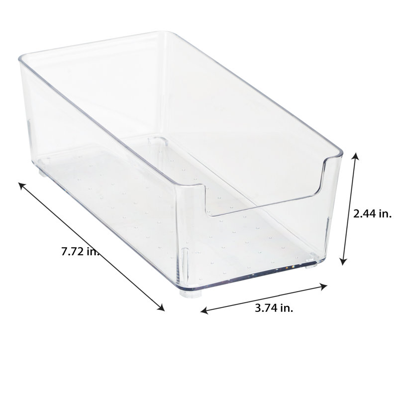 Clear Acrylic Small Rectangular Drawer Organizer, 10" x 8" x 6"