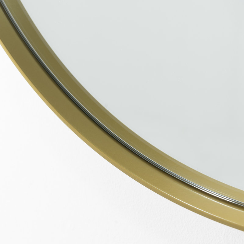 Donna Metal Flat Wall Mirror, Gold