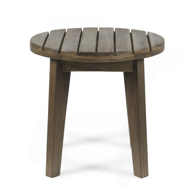Outdoor 16" Acacia Wood Side Table