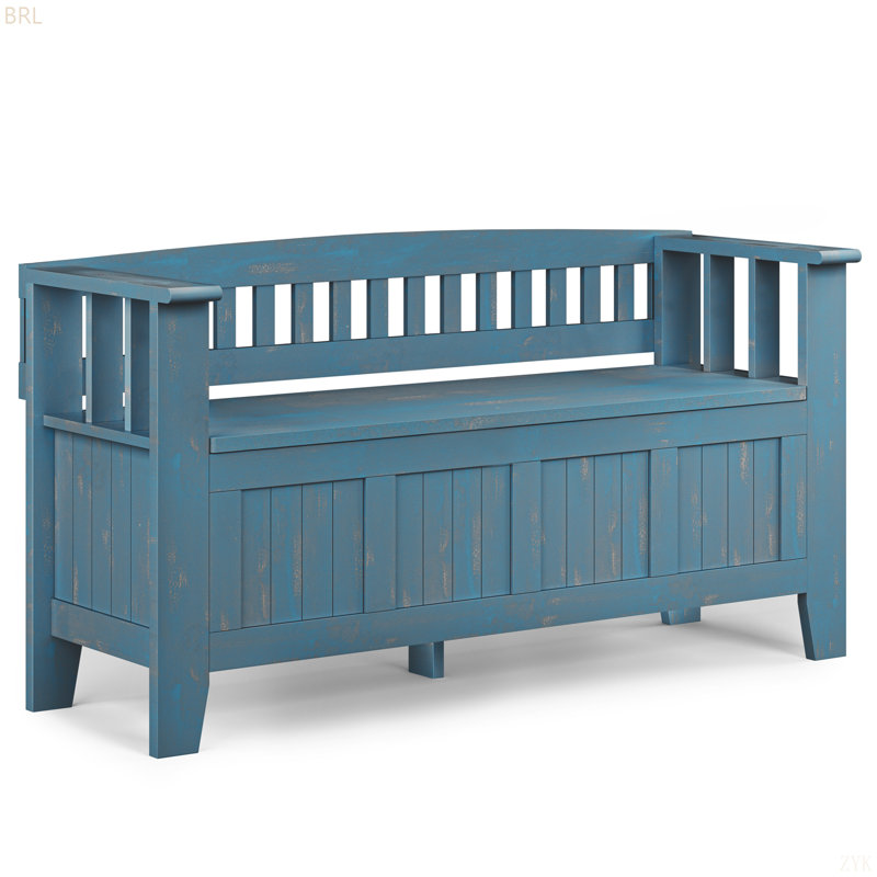 Acadian - Entryway Storage Bench, Blue