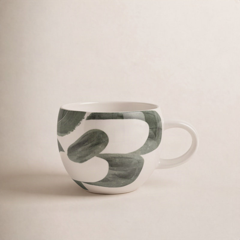 Stoneware Teacup, Sea Grass
