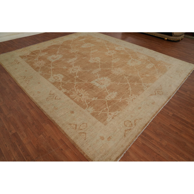 Tapis oriental grand Oushak à teinture végétale 12 x 14