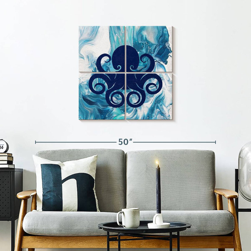 Brampt Abstract Ocean VIII, 26" H x 26" W