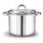 Cook N Home Basics 8 Quart Stainless Steel Stock Pot with Lid, Cooking Pot for Pasta, Soup, Sturdy Handle, Stockpot with Even Heating, Oven & Dishwasher Safe, Cookware for Canning, Boiling-92635941-92635942